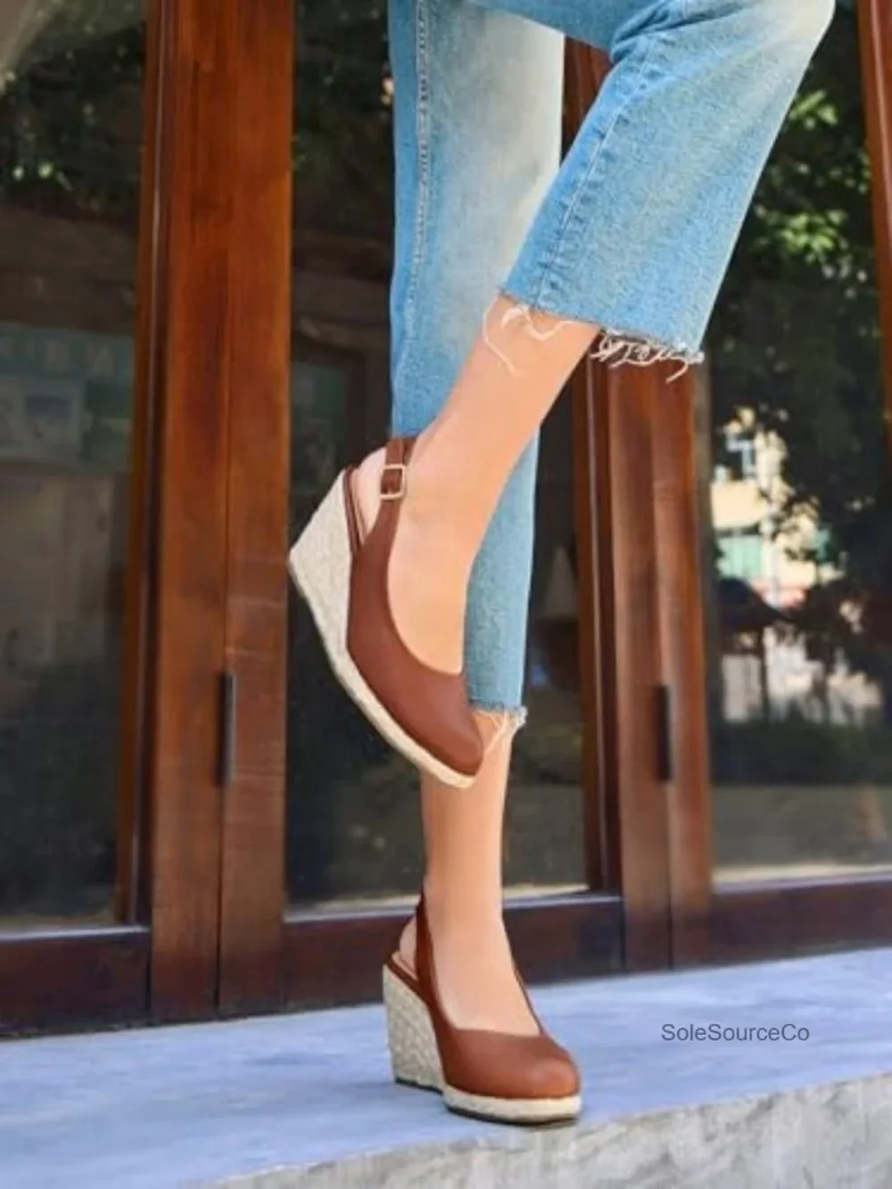 Women's Closed Toe Wedge Sandals with Memory Foam Insole Espadrilles